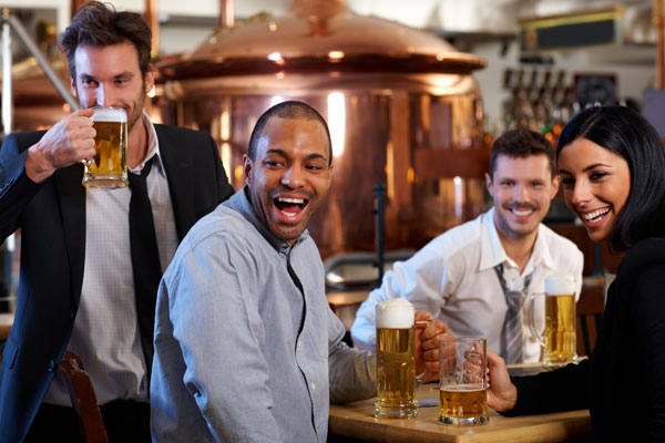 people at brewery